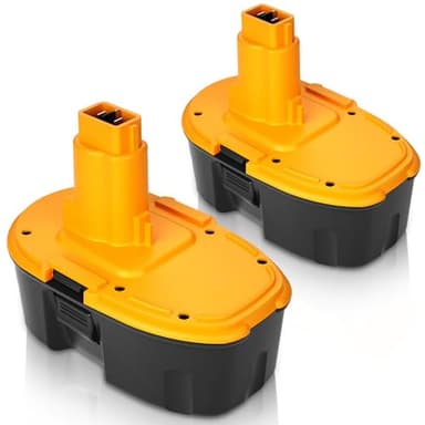 2Pack 4500mAh DC9096 Battery Replacement for Dewalt 18V Battery NiMH Compatible with Dewalt 18 Volt XRP Battery DC9098 DC9099 DE9039 DE9095 DE9096 DW9095 DW9096 DW9098 DW9099 Cordless Tool (Yellow)
