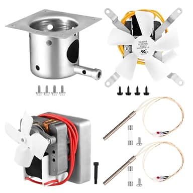 OneAmg Traeger & Pit Boss Grill Replacement Parts Kit - Auger Motor, Hot Rod Igniter with Fuse, Induction Fan, Burn Pot with Screws, Compatible with Most Traeger & Pit Boss Pellet Grills