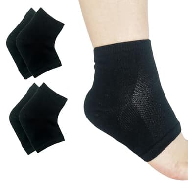 Gel Heel Sports Sock for Kids with Heel Discomfort Severs Plantar Fasciitis Heel Pain (2 Pairs Kids 3-7 Women 5-9)