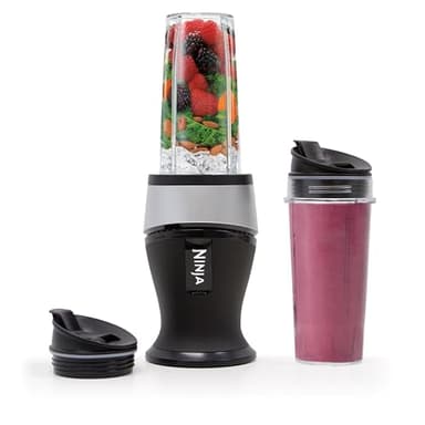Ninja Fit Compact Personal Blender | For Smoothies, Shakes & Frozen Drinks | (2) 16-oz. To-Go Cups with Spout Lids | 700-Watt Countertop | Black | QB3001SS
