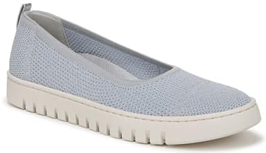 Vionic Women's Journey Uptown Skimmer Walking Sneakers– Supportive Lightweight Shoes with Arch Support Insole Blue Mist/Silver Knit Fabric 8 Medium