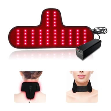 Tamthna Red Light Therapy for Neck & Wrist, Rechargeable 5000mAh Battery Infrared Red Light Therapy Belt for Body, Portable Near Infrared Neck Wrap for Home and Office