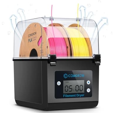 Comgrow 3D Printer Filament Dryer Box, Comgrow 3D Filament Storages, Keeping Filaments Dry During 3D Printing, Compatible with 1.75mm/2.85mm PLA ABS Material, Filament Dehydrator, Spool Holder