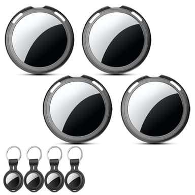 4 Pack Smart Tracker Tags Item Finder [Apple MFi Certified] Works with Apple Find My (iOS Only) Air Bluetooth Tag with Waterproof Replaceable Battery Worldwide Tracking for Key Wallet Bag Luggage Pets