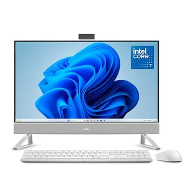 Dell 27 All-in-One Desktop EC27250-27-inch FHD Touchscreen Display, Intel Core 7-150U Processor, 32GB DDR5 RAM, 1TB SSD, Intel Graphics, Windows 11 Home, Onsite Service - White