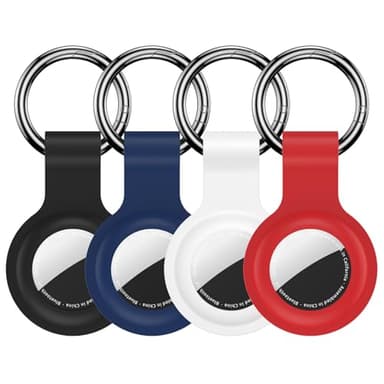 Compatible with AirTag Holder Case 4 Pack,for Air Tag 2nd & 1st Generation Airtag Keychain Ring Case Cover,for AirTags Holder GPS Tracker for Apple Airtag Finders Air Tagholder for Kids,Bags,Luggages