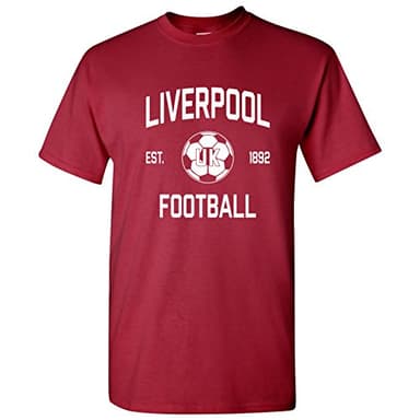 UGP Campus Apparel Liverpool UK Home Kit World Classic Soccer Football Arch Cup T Shirt - 2X-Large - Cardinal