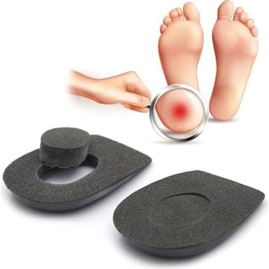 Orthopedic Heel Supports for Heel Pain Relief – Heel Cups for Plantar Fasciitis & Heel Spurs – Shock Absorbing Heel Pads for Men & Women (Large, Gray)