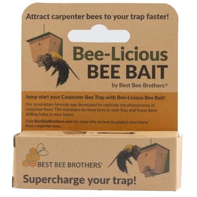 Best Bee Brothers Bee-Licious Bee Bait, All-Natural Carpenter Bee Lure, 10 ml Squeeze Tube