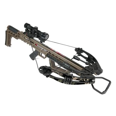 Killer Instinct LTL 405HD Crossbow Bundle, 405 FPS Compact Crossbow with Lumix 4x32 Scope, Anti Dry Fire Safety, Rope Cocker and 2 Carbon Bolts, Hunting Crossbow Kit