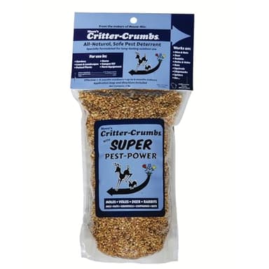 Moen's Critter Crumbs Mouse & Rodent Repellent – Peppermint Oil Indoor & Outdoor Deterrent for Mice, Rats,Rabbits, Squirrels & Deer – Safe for Pets & Family-Super pest Power-½ Gallon