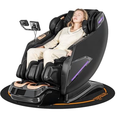 4D Massage Chairs Full Body,Zero Gravity SL-Track Shiatsu Massage Chair Recliner,Core Heating,20 Massage Techniques,Deep Yoga Stretch,Foot Rollers, Ai Voice,Touch Screen,Wireless Charging