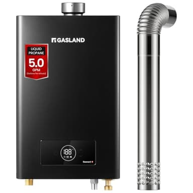 GASLAND Gasmart C Propane Gas Tankless Water Heater Indoor, Max 5 GPM 113,000 BTU,CSA Certified,On Demand Hot Water Heater with 3" Exhaust Pipe, 120 Volt, Black