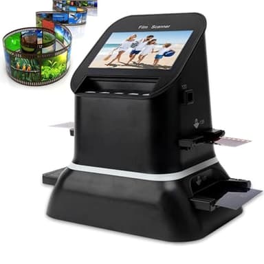 Film Slide Scanner, ，High Resolution 120 Film Scanner 22 Mega Pixels Slide Negative Photo Scanne，Built-in 128MB Memory，with 4.3" LCD Screen