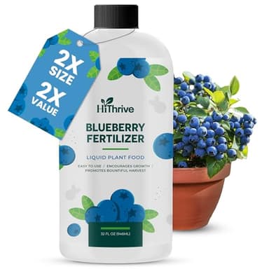 32oz Blueberry Fertilizer - Makes 32 Gallons of Fruit Tree Fertilizer for Blueberries, Liquid Plant Food for Sweet, Plump Blueberry Plants, Instant Plant Food that Promotes Growth & Abundant Harvests