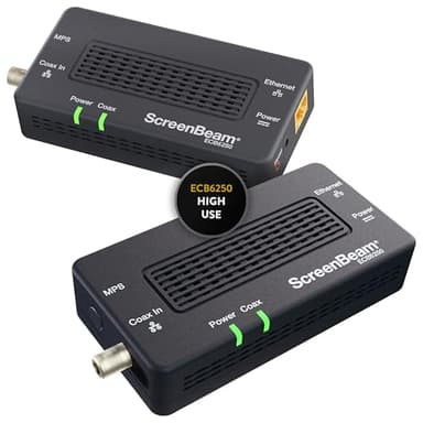 ScreenBeam MoCA 2.5 Network Adapter for Higher Speed Internet, Ethernet Over Coax - Starter Kit (Model: ECB6250K02)