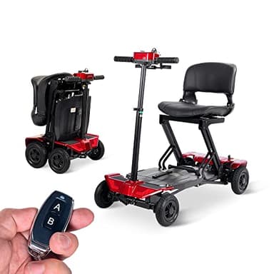 Rubicon FX70 Automatic Foldable Mobility Scooter for Adults, One Click Fold and Unfold, with Longest Range, Heavy-Duty, 4 Wheel Scooter with Lithium Battery. (Model1)