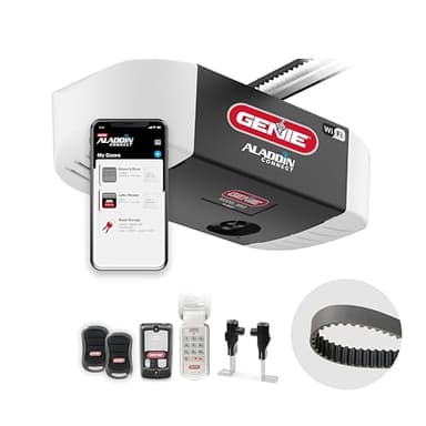 Genie QuietLift Connect – WiFi Smart Garage Door Opener with Added Wireless Keypad, ¾ HPC Smart Belt Drive – Compatible with Alexa and Google Assistant, Model 3053-TKV