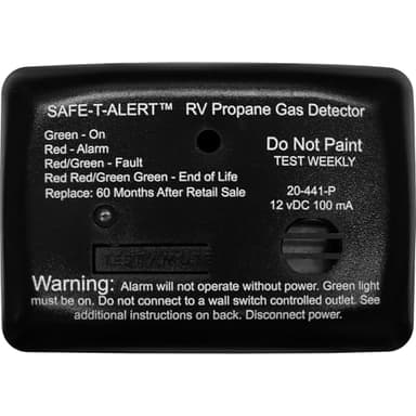 Safe T Alert 20 Series Mini LP Gas Alarm - Propane Alarm - Surface Mount, Black - 20-441-P-BL
