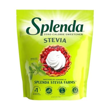 SPLENDA Stevia Zero Calorie Sweetener for Baking, Plant Based Sugar Substitute Granulated Powder, 9.7oz Resealable Pouch