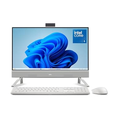 Dell 24 All-in-One Desktop EC24250-23.8-inch FHD 1920 x 1080 Display, Intel Core 5 Processor 120U, Intel Graphics, 16GB RAM, 512GB SSD, Windows 11 Home, 1 Year Basic Onsite Service - White
