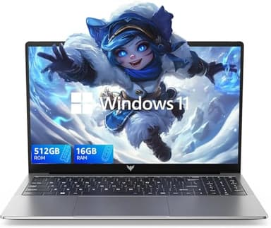 KAIGERR Light Gaming Laptop, ΑΜD Ryzen 7 5700U(8C/16T, Up to 4.3GHz), 16GB RAM 512GB NVMe SSD, 2026 Laptop Computer, 15.6" IPS Laptop, WiFi 6, Numeric Keypad, HDMI Type-C USB 3.2 Multitasking Laptop