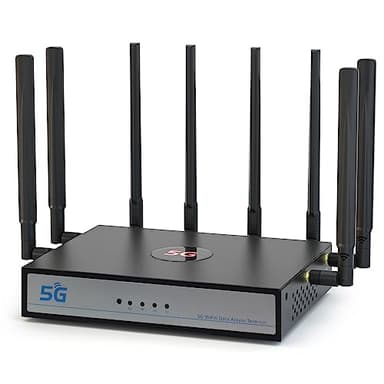 UOTEK 5G SIM Card Router CPE, WiFi 6 5G Cellular Modem Dual Band NSA SA with SIM Card Slot for Smarthome Office Indoor High Speeed Wireless Router