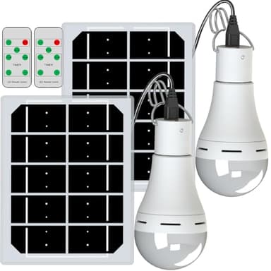 FLYHOOM Portable Solar Light Bulbs for Indoor Home and Chicken Coop, Chicken Coop Light with Timer, LED Solar Lights for Indoor Emergency Power Outage