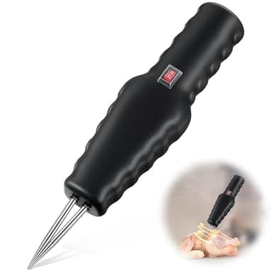 1 Pack Handheld Chicken Plucker, Electric Quick Poultry Plucker Machine for Removing the Pin Feathers, Portable Rechargeable Waterproof Feather Pluckers for Chicken Duck Goose Bird Turkey (Black)