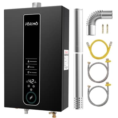Propane Tankless Water Heater, 4.74 GPM 18L Indoor,Constant propane water heater,Instant Hot Propane Gas Water Heater with Fahrenheit Digital Display,Multi-Protection