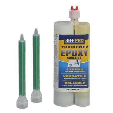 AWF PRO Thickened, Non-Sag, Wood Repair & Marine Epoxy Adhesive for Rot Repair, Structural Bonding, Filling, & Sealing Wood, Fiberglass, Concrete, & More, Pack of 1-450mL