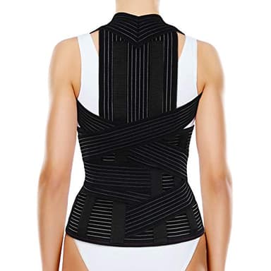 ORTONYX TLSO Full Back Support Brace with Removable Dorso-Lumbar Pad - Lightweight, Breathable - Pain Relief, Thoracic Kyphosis, Herniated Disc / ACHB5248-XL
