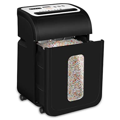 VidaTeco 14-Sheet Paper Shredder for Home Office Heavy Duty with 60 Mins Running Micro Cut, US Patented Blade, Shred Card/CD/Clip/Staple, 5.3-Gal Pullout Bin, AUTO Jam Proof(ETL)