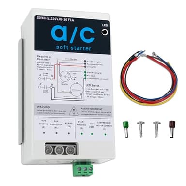 Eshcol AC Soft Start Kit for 1.75-3.5-7 Ton Air Conditioners, Fit for Home, RV, Commercial, Generators Use. Easy to Install, Reduces Start-Up Current by 70%, 110V-240V. Compatible with Most AC Brands.