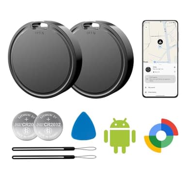 Air Tags for Android,Air Tags-2 Pack Android,Air Tracker Tags,2 Year Battery Life,Google Find Trackers for Google'S Find Hub App,IP65 Waterproof Luggage Tracker Tags for Keys