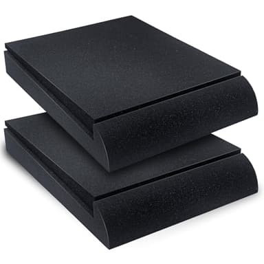 Liquid Stands Studio Monitor Sound Isolation Pads - 6"-8" High-Density Foam Pads Prevent Vibrations - Angled Speaker Riser