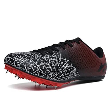 Track Spike Shoe for Men Professional Field and Track Shoes Breathable Running High Jump Racing Shoes Black
