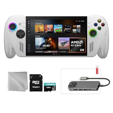 ASUS ROG Xbox-Ally 1TB SSD AMD Ryzen Z2 A CPU Gaming Handheld 7-inch Touchscreen 120Hz, Mytrix Hub, 128GB MicroSD Card, 4 Accessories: 5 in 1 Bundle