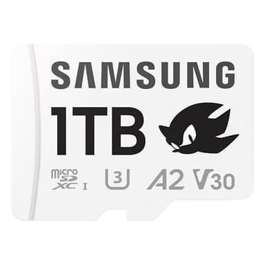 Samsung PRO Plus Sonic The Hedgehog + Adapter, 1TB microSDXC, Up-to 180MB/s, Full HD & 4K UHD, UHS-I, C10, U3, V30, A2, for Nintendo-Switch, Steam Deck, GoPRO, DJI Drone, Tablets (MB-MD1T0SA/LC1)