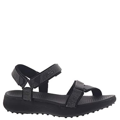 Skechers Women's 600 Spikeless Golf Sandal, Black, 6