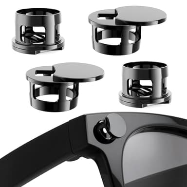 [4-Pack] Adjustable LED Light Blocking Covers for Ray-Ban Meta Wayfarer, Skyler, Headliner (Gen2), Oakley Meta Glasses, Easy to Block LED Light When Recording, Day & Night Use, Privacy Protection (4)
