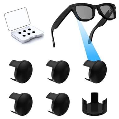 LED Light Cover Blocker Compatible with RayBan Meta Wayfarer/Skyler/Headliner & Oakley Meta HSTN Smart Glasses Accessories, 2026 NEW Resin Camera Cover for Better Stability (6 PCS)