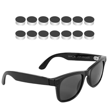 14PCS LED Light Blocking Stickers Compatible with Ray Ban Meta Wayfarer/Skyler/Oakley Meta HSTN Smart Glasses Accessories, Low-Tack Restickable Blackout Light Covers Sticker (14)