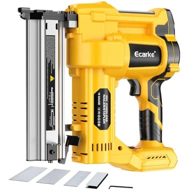 Ecarke Cordless 2" Brad Nailer Compatible with DeWalt 20V Battery(No Battery), 2 in 1 Electric Nail Gun Staple Gun with 18GA Nails, Power Nail Gun for Trim Wood Crafting Home Carpentry, 7.2LBS