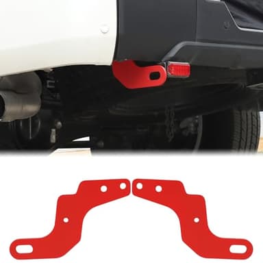 Aunginsy 2PCS Rear Tow Hitch Receiver Hook Compatible with Toyota Tundra 2026 2025 2024 2023 2022, Red Rear Bumper Trailer Ring Towing Tow Hook Recovery Point Screw Trailer Hitch Exterior Accessories