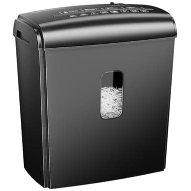 Locksworth 8-Sheet Micro Cut Shredder for Home Office, 4 Gallons Bin P-4 High Security Shredders for Papers/Credit Cards/Staples/Clips, Small Commercial Paper Shredder with Transparent Window