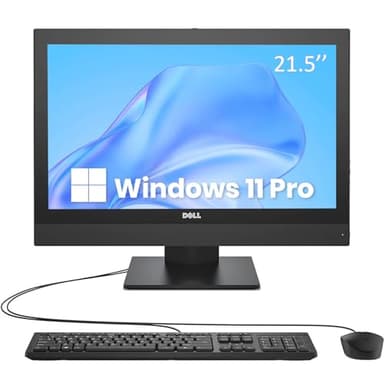 Dell OptiPlex 5250 All in One Desktop PC, 21.5-inch AIO Computer, Intel Pentium G4560, 8 GB RAM, 256 GB SSD, No-Camera, Wi-Fi, Keyboard and Mouse, Windows 11 Pro (Renewed)