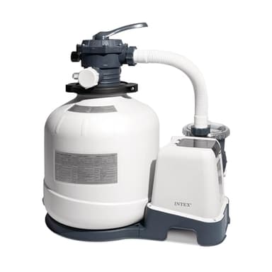 INTEX 3,000 GPH Krystal Clear Sand Filter Pump for Above Ground Pools, Swimming Pool Pump with Automatic Timer - Improved Circulation, Filtration, & Clarity