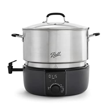 Ball EasyCanner Electric Water Bath Canner, 21-Quart Capacity, Automated Heating, Multicooker & Steamer Functionality