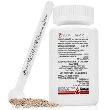 Sedgehammer Herbicide - 1 Pack of 1.33oz Bottle of USA-Made Post-Emergent Nutsedge Killer for Lawns - Lawn & Pet Safe Weed Killer for Commerical & Large Area Use - Also Works on Horsetail & Kyllinga